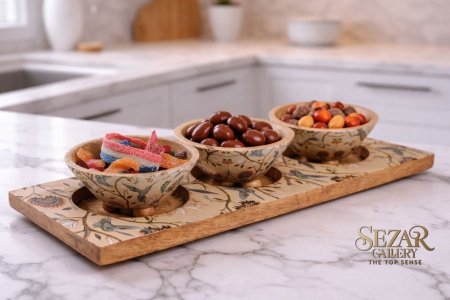 HODU 35 صينيه مع صحون مكسرات